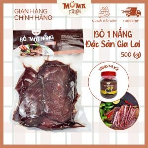 bò 1 nắng moma farm tặng kèm muối kiến vàng 50g đặc sản gia lai 500g
