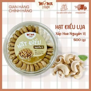 hạt điều xếp hoa nguyên vị moma farm 500g