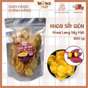 khoai lang sấy mật giòn moma farm 250g