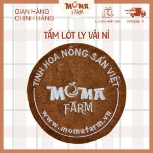tấm lót ly vải nỉ thương hiệu moma farm