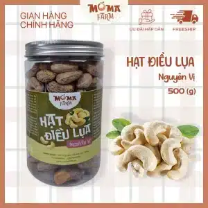 Hạt điều nguyên vị hũ pet 500g, hạt dinh dưỡng bổ dưỡng nông sản Moma Farm