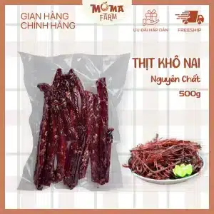 Thịt khô nai nguyên chất Moma Farm 500g
